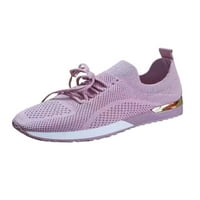 Gomelly жени маратонки се приплъзвайте върху ходеща обувка дантела за чорап за маратонки леки ежедневни обувки дамски розово 8