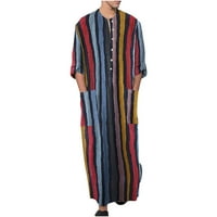 Borniu Thobe, роба за мъже, роба с дълги ръкави с двойна джоба ивица с дълга риза мюсюлмани за мъже