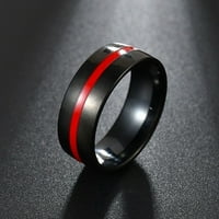 yuehao пръстени двойка пръстен дървено зърно титан стоманена сърце три слой пръстен пръстен комплект o