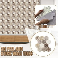 Beppter Home Decor Stickers за стена за стая 4ocs 3d кора и пръчки с стена плочки 3d стикери за плочки Diy водоустойчив самостоятелно адхезивна стена стикери