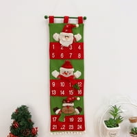 Коледен адвент календар Висящ Санта лос Снежен човек Коледно отброяване Календар за коледни декорации