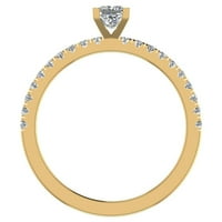 Petite Diamond годежни пръстени за жени принцеса пасианс диамантен пръстен 18k злато 0. CT TW TW
