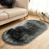 Мек килим стол покритие изкуствена овча кожа вълна топла космат седалка за килим