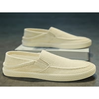 Мъже платно приплъзване на обувки на мокасини Небрежни обувки Неплъзнете Moccasin Mens Flats Comfort Solid Color Beige 7.5