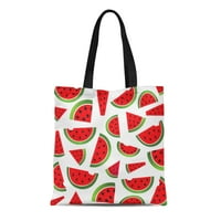 Платно тотална чанта лято cbendel сладък диня плодове забавление причудливи пъпеши филийки за многократна употреба чанта за раменни хранителни стоки за пазаруване