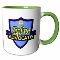 3Drose Zipline Advocate Support Design - два тона зелена чаша, 11 -унция