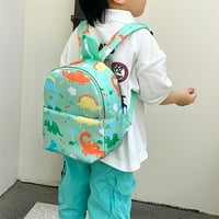Diconna Boy Girl Mini Backpack, Карикатура Динозавър печат Лек цип Затваряне на детска градина Училищна чанта Рожден ден Коледен подарък