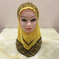 Visland Kids Hijab, леопардов отпечатан шев на слънчева предпазна вълна мюсюлмански ислямски шал на главата 1бр.