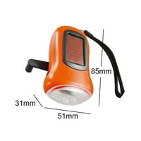 Aousin Hand Crank Solar Dynamo Torch Lamp Outdoor Astriend LED фенерче (оранжево