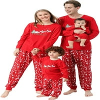 Коледна пижама съвпадащи комплекти лосове тениска с тениска + панталони бебешки ром