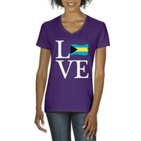 Нормално е скучно - късо ръкав с тениска с тениска с жени, до жените с размер 3XL - Бахамски острови