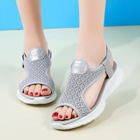 Puawkoer обувки дишащи пипки жени летни спортни плажни сандали удобни клинове мрежести пръсти на мода за жени сандали