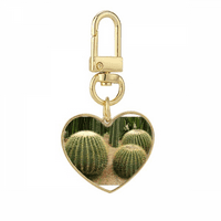 Зелен овал ly Pear Art Deco Fashion Gold Heart Keychain Metal Keyring притежател