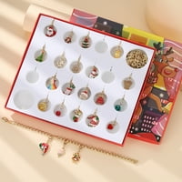Дни Адвентен календар бижута играчки Xmas Plastic и Alloy Pendants Countdown Gift Коледно парти предпочитания