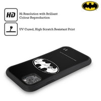 Дизайн на главен случай Официално лицензиран Batman DC Comics Logos Marble Hybrid Case, съвместим с Apple iPhone Plus iPhone Plus