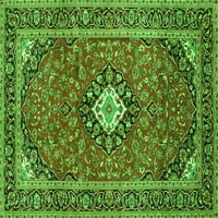 Ahgly Company вътрешен правоъгълник медальон зелени традиционни килими, 2 '4'