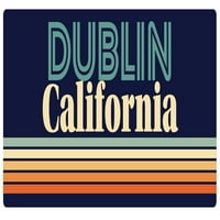 Дъблин Калифорния Винилов стикер Стикер ретро дизайн