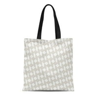 Платно тотална чанта сива абстрактна геометрична черно -бяла минимална графична карирана трайна чанта за пазаруване за многократна употреба раменни хранителни стоки