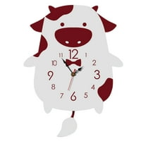 Pjtewawe часовник сладък карикатура крава размахва опашка стена часовник акрилен часовник домакинска стая декорация