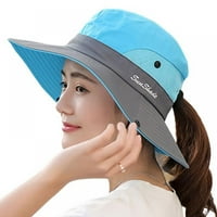 Дамска лятна слънчева шапка широка крачка на открито UV защита шапка сгъваема капачка за кофа за кофа за плаж за риболов на плаж