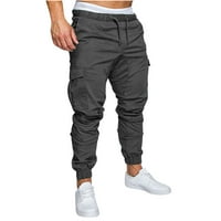 Puntoco Mens Fashion Joggers Sports Pants - памучни панталони суитчъри панталони мъжки дълги панталони тъмно сиви 6