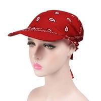 аксесоари за дрехи Wendunide жени Индия ретро флорална памучна кърпа капачка тюрбан бейзболна шапка обвивка червено