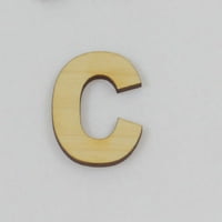 PC, дебели букви от дърво C в ариалния шрифт за занаятчийски проект и различен декор