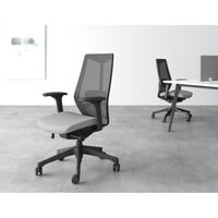 Запалете ергономична мрежа стол за задачи, рециклиран, височина на задния стол - седалка до върха на гърба: 55