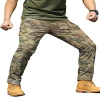 Cindysus мъжки панталони еластични панталони на талията със средна талия дъна за джогинг товар панталон с лека армия зелено a xl