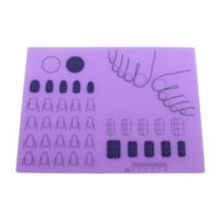 Арт за нокти щамповане мат силиконово работно пространство щамповане на плоча за нокти за оцветяване на ноктите Ръководство за стикер на нокти