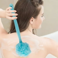 Giyblacko Bath Четка с дълга дръжка висяща мека мрежа за обратно тяло баня топка душ скрубер четка гъба за жени мъже
