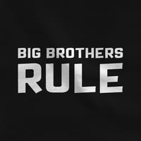 Big Brothers Rule Little Brothers Drool Boys Set братя и сестри Риза за подарък и боди Big Bro Navy 3t Lil Bro Navy NB