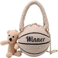 -Гифти баскетбол във формата на кръстосана чанта за тяло кръгла чанта PU кожена пратеника за раменна чанта личност портмонета за жени