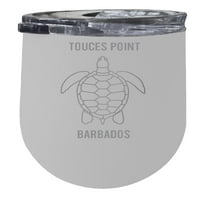 Touces point barbados oz бели лазерни оформени изолирани винени неръждаема стомана