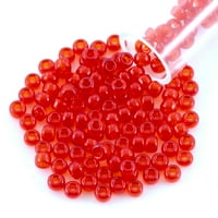 Miyuki Round Rocaille Seed Bead Transparent Red