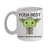 Yoda Best Human Resources Specialist Profession Mug - Новост за подаръци за подарък за подарък за рожден ден, годишнина, валентинки, специален повод, Коледа - 11oz забавна чаша за кафе