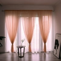 Завеси Wozhidaoke за хола листа от чиста завеса тюл прозорци лечение voile драпиране вален панел завеси за плат за затъмнение на спалнята t 20* 17* t