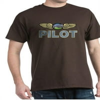 Cafepress - RV пилотна тъмна тениска - памучна тениска