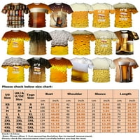 Paille Men Summer Tops Beer Printed Oktoberfest Tirs Crew Neck Tee Casual Vacation Blouse Style-G S