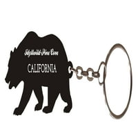 Idyllwild-Pine Cove California Souvenir Metal Bear Keychain