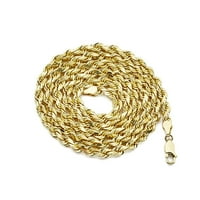 10k жълто злато твърдо диамантено изрязано въже за верига от верига